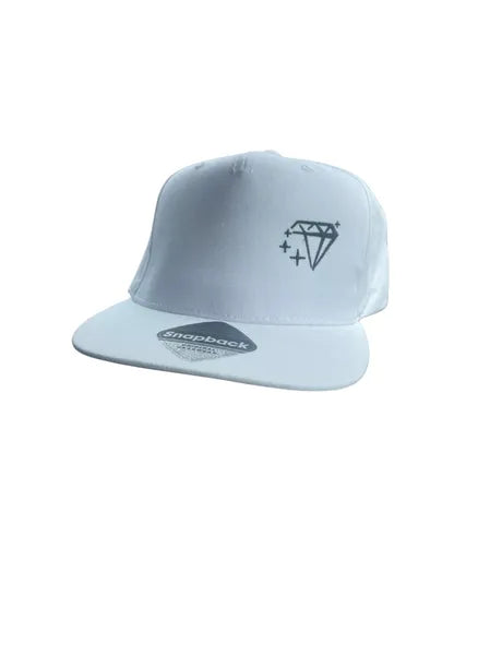 Diamond Stride Snapback Hat with Embroidered Logo