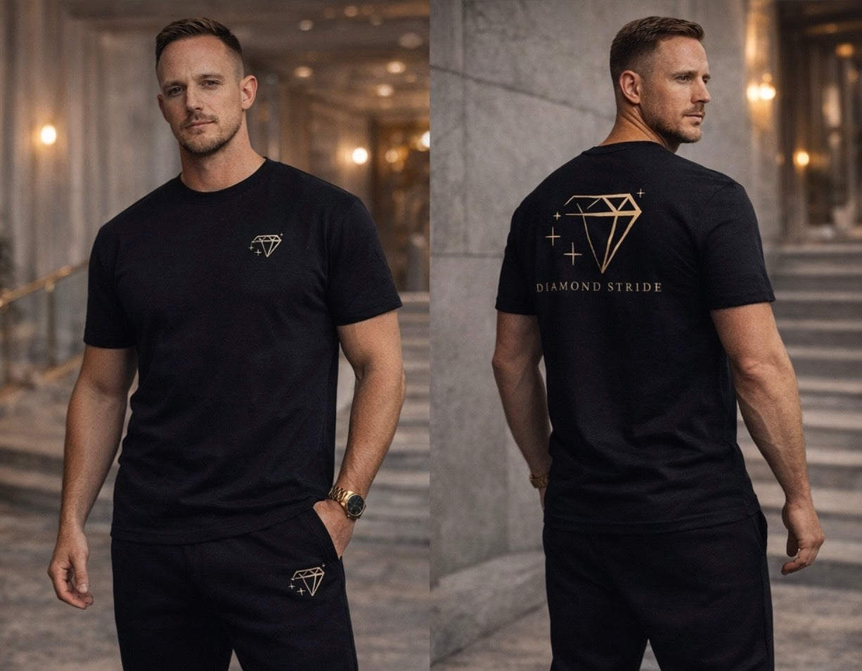 Diamond Stride T Shirt with Large Logo