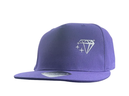 Diamond Stride Snapback Hat with Embroidered Logo